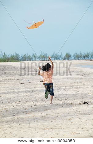 Mädchen mit kite