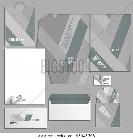 Gray corporate identity template