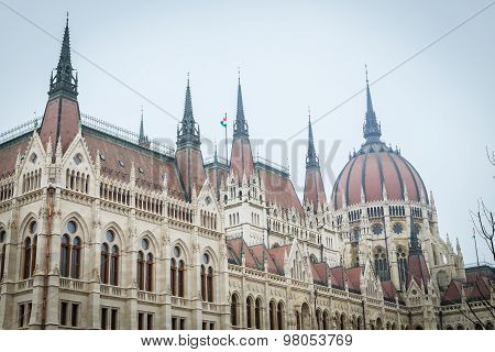 BUDAPEST - FEBRUARY 07: Vaci street on February 07, 2014 in Budapest, Hungary.