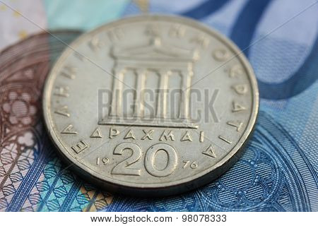 Greek And Euro Money