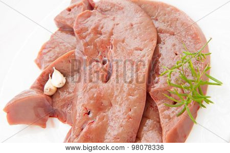 raw uncoocked meat food isolated at white background