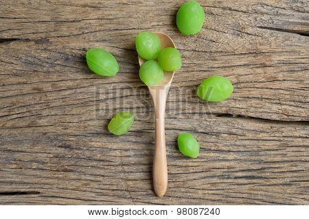 Green Pickle Myrobalan Fruit