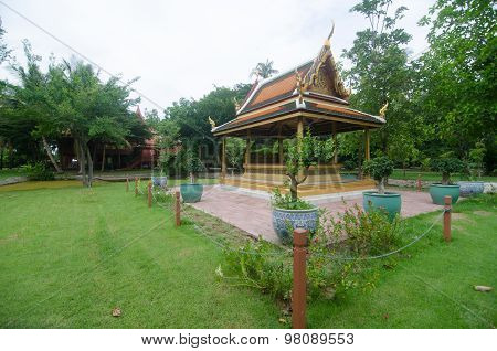 Thai Pavilion At King Memorial Park King Rama Ii ,samutsongkhram , Thailand