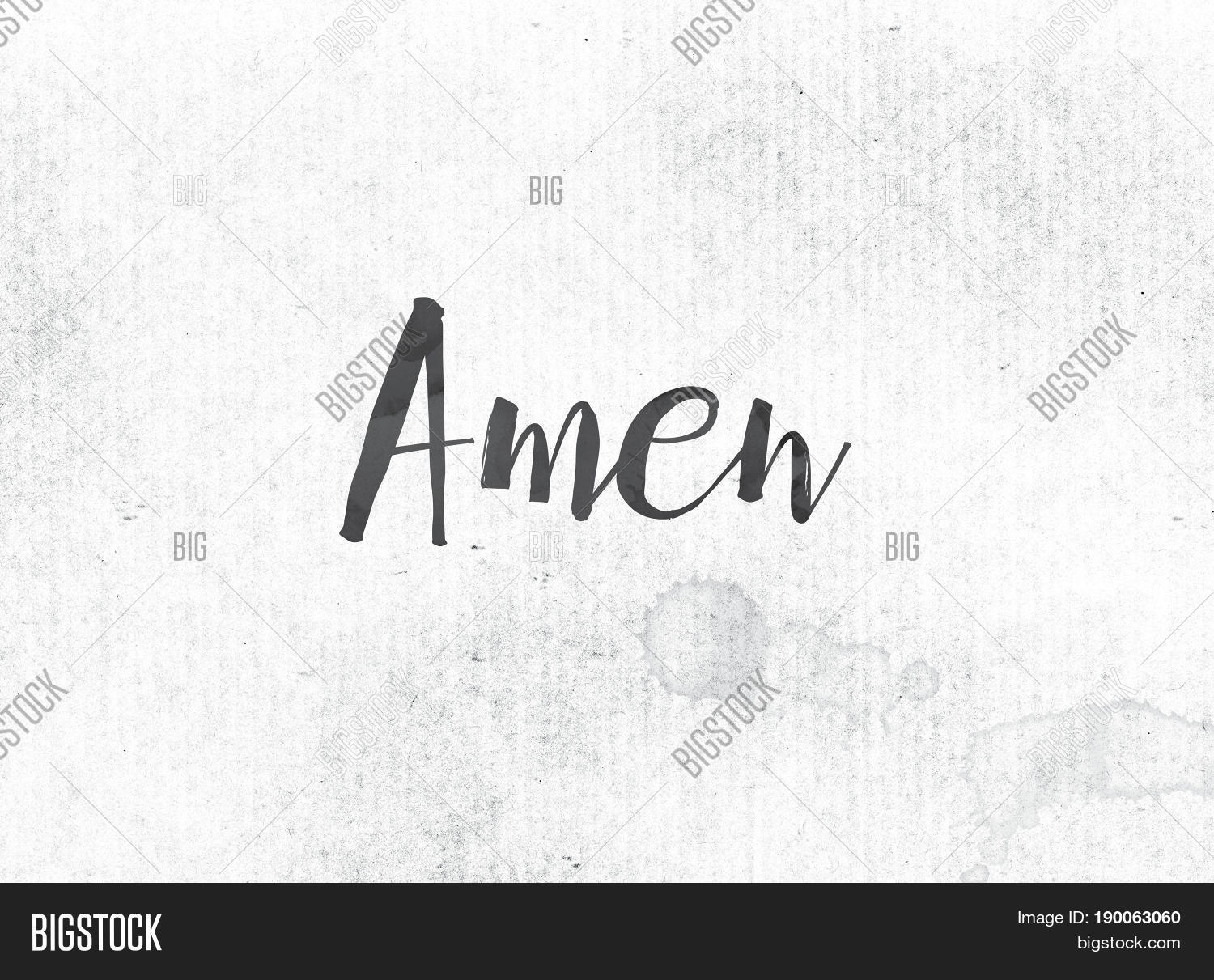 Amen Concept Painted Image &amp; Photo (Free Trial) | Bigstock