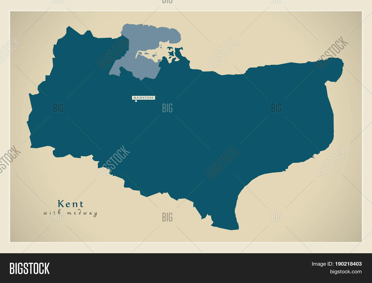 Modern Map - Kent Image & Photo (Free Trial) | Bigstock