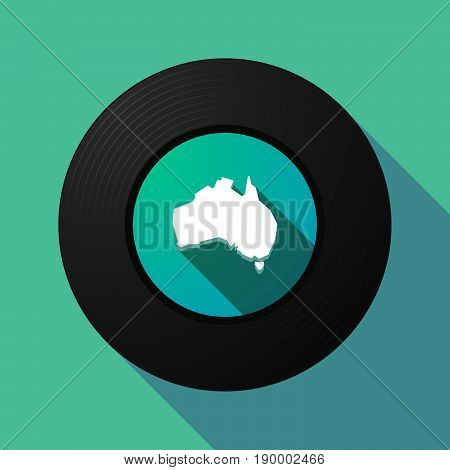 Long Shadow Music Disc With  A Map Of Australia