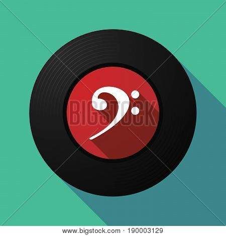Long Shadow Music Disc With An F Clef