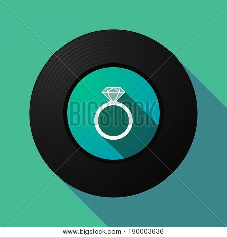 Long Shadow Music Disc With An Engagement Ring