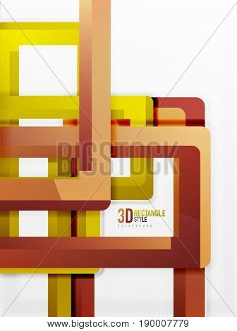 Rectangle tube elements, 3d background
