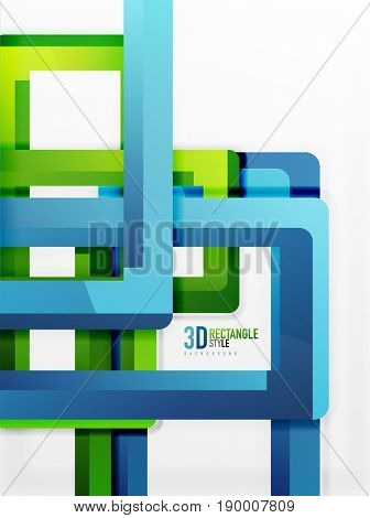 Rectangle tube elements, 3d background