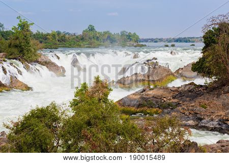 Khone Phapheng Waterfall In Laos