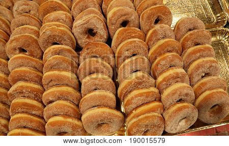 Sweet Donuts Stuffed And Not For Sale In The Pastry Shop