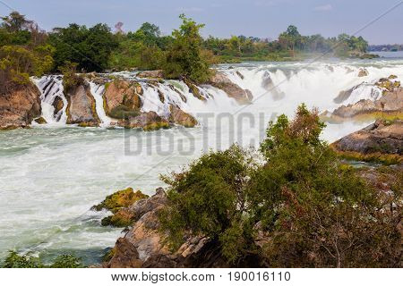 Khone Phapheng Waterfall In Laos