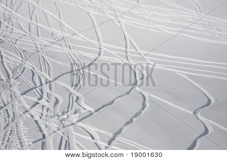 Offroad skiing slope