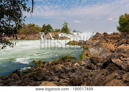 Khone Phapheng Waterfall In Laos