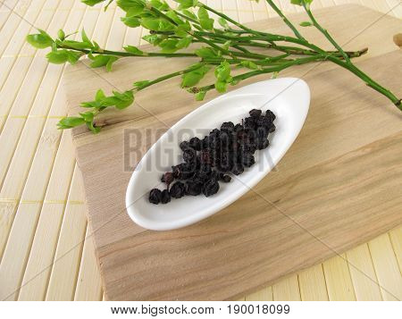 Dried blueberries, Myrtilli fructus, for herbal medicine