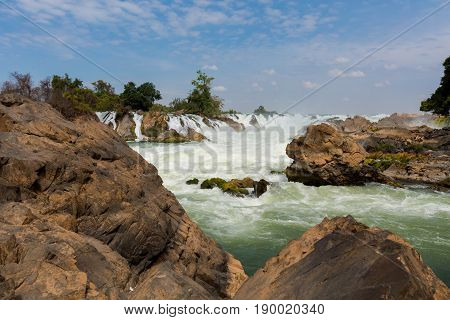 Khone Phapheng Waterfall In Laos