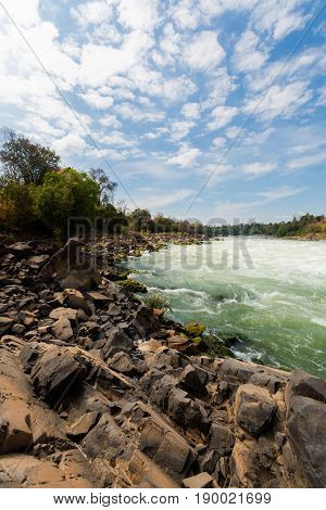 Khone Phapheng Waterfall In Laos