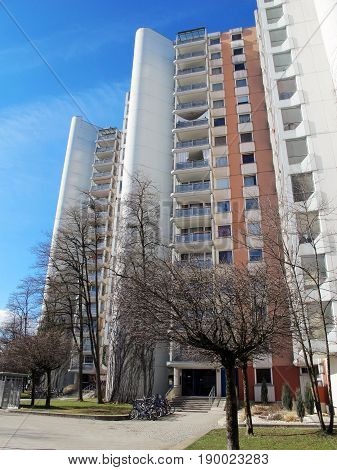 high rises in Neuperlach Munich germany summer