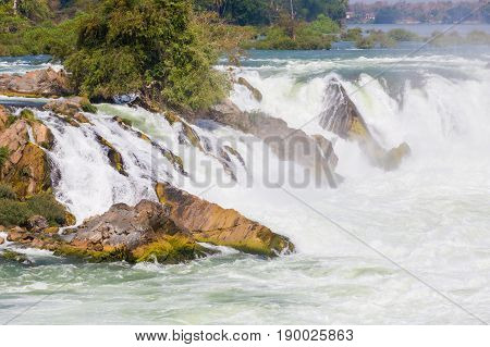 Khone Phapheng Waterfall In Laos