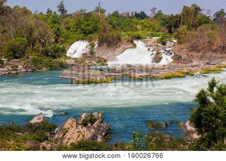 Khone Phapheng Waterfall In Laos