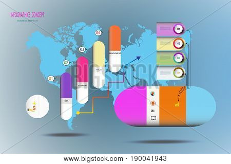 Iinfographic timline template 3D with icon for marketingCan be for content diagram flowchart steps parts timeline template workflow layoutBusiness concept with optionsVector illustration.