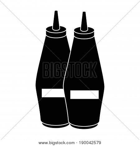 Mustard in bottle icon vector illustration graphic design