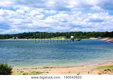 Bewl water reservoir in Lamberhurst, Kent, England. View of the river, selective focus