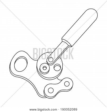 Rope movement mechanism.Mountaineering single icon in outline style vector symbol stock illustration .