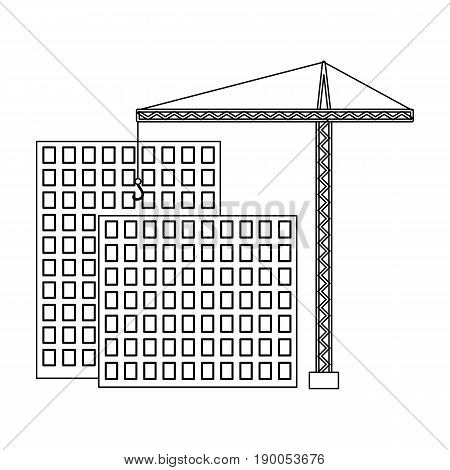 Construction of houses, real estate.Realtor single icon in outline style vector symbol stock illustration .