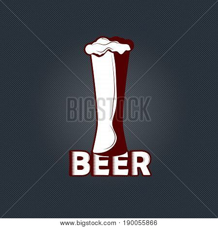 Modern professional cold beer template logo design