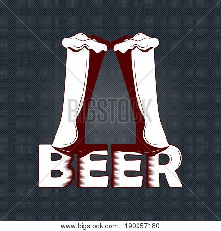Modern Professional Twe Beer Template Logo Design