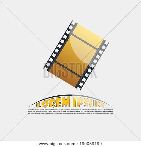 Retro Cinema Labels Badges Emblems And Design Elements. Vector Vintage Illustration.