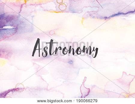 Astronomy Concept Watercolor And Ink Painting