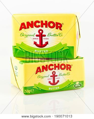 Two Pats Of Anchor Butter. Original Butter Company Since 1886.