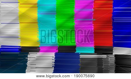 Distorted Glitch TV. Digilal No signal. Glitch Art Show Static Error. Vector