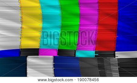 Distorted Glitch TV. Digilal No signal. Glitch Art Show Static Error. Vector