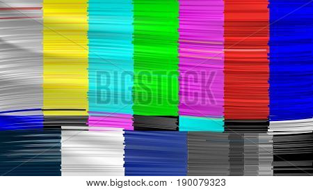 Distorted Glitch TV. Digilal No signal. Glitch Art Show Static Error. Vector