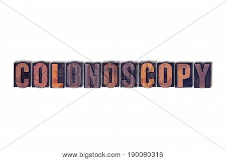 Colonoscopy Concept Painted Watercolor Word Art