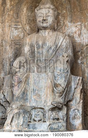 Carved Figure In Longmen Grottoes