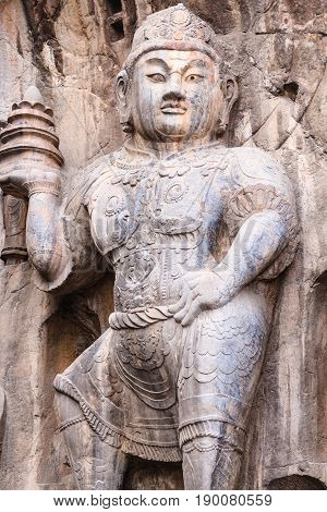Buddhist Sculpture In The Main Longmen Grotto