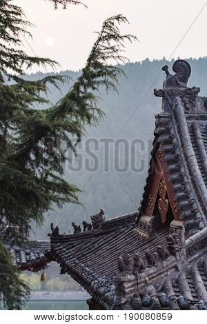 Roof Of Temple On East Hill Of Longmen Grottoes
