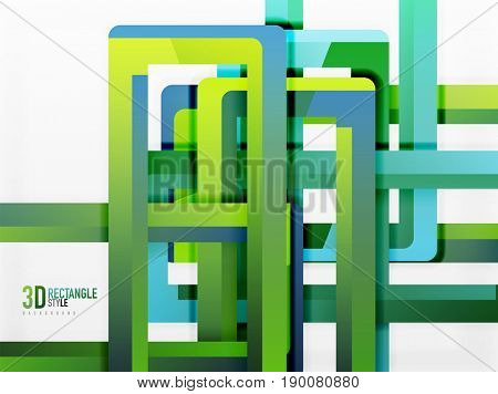 Rectangle tube elements, 3d background