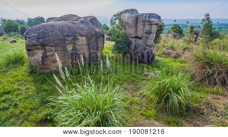 Aerial Photography Natural Stone Sculpture At Mo Hin Khao