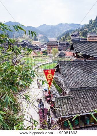 View Of Shopping Street In Chengyang Village