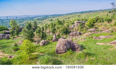 Aerial Photography Natural Stone Sculpture At Mo Hin Khao