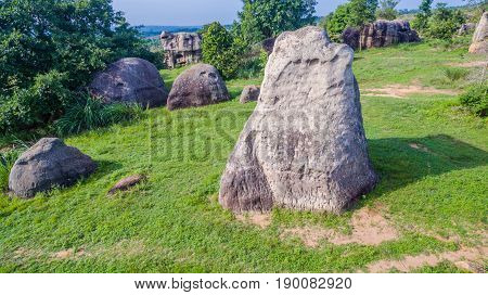 Aerial Photography Natural Stone Sculpture At Mo Hin Khao