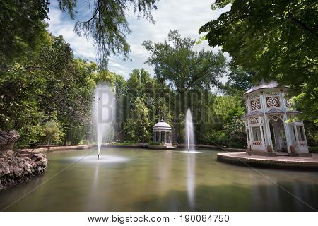 Chinesque Pond In Garden Of Prince Park, Aranjuez, Madrid, Spain.