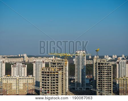 construction site on which to build high-rise buildings