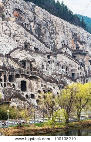 View Of West Hill Of Longmen Grottoes